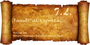 Tasnádi Loretta névjegykártya